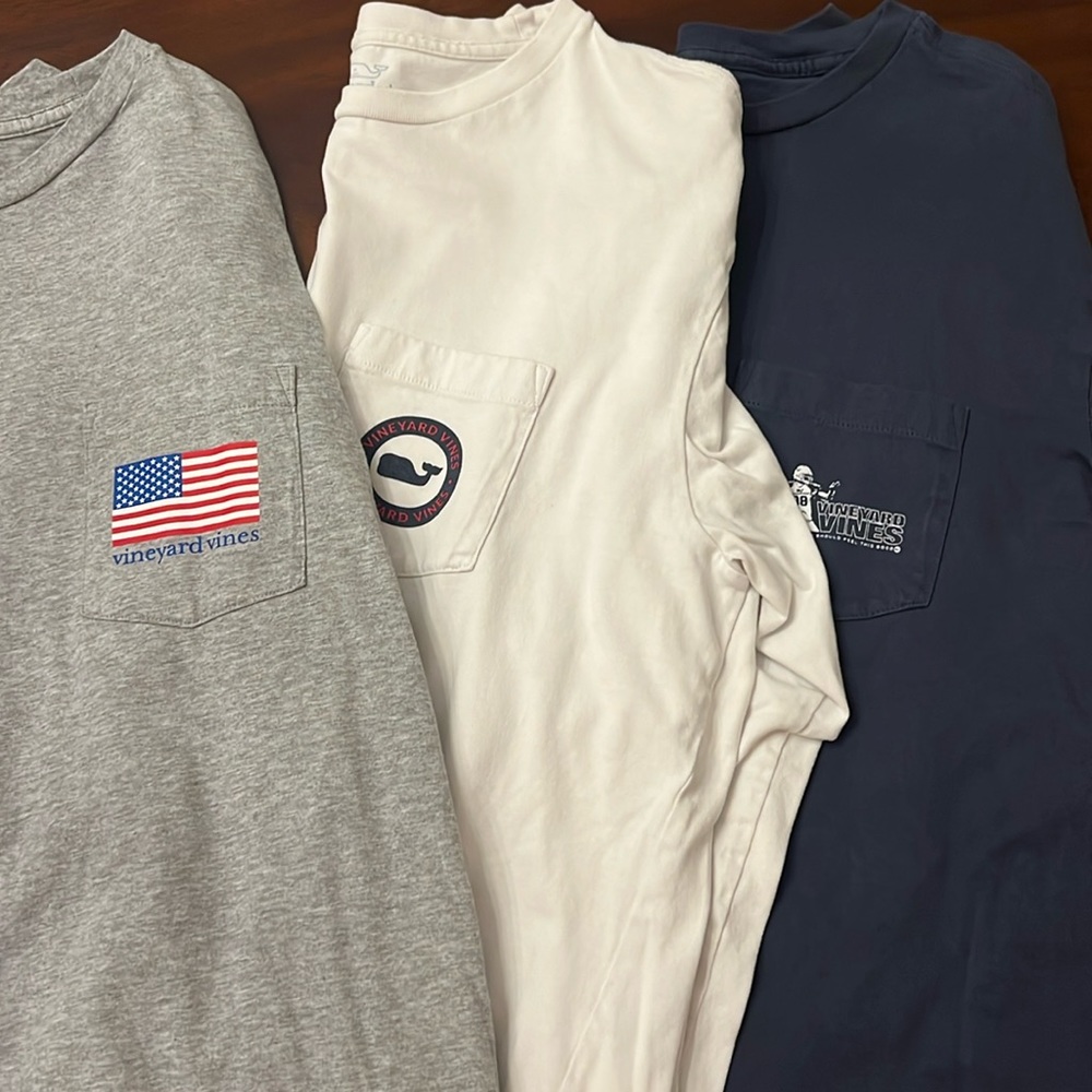 Vineyard Vines set of 3 long sleeve tshirts size Medium